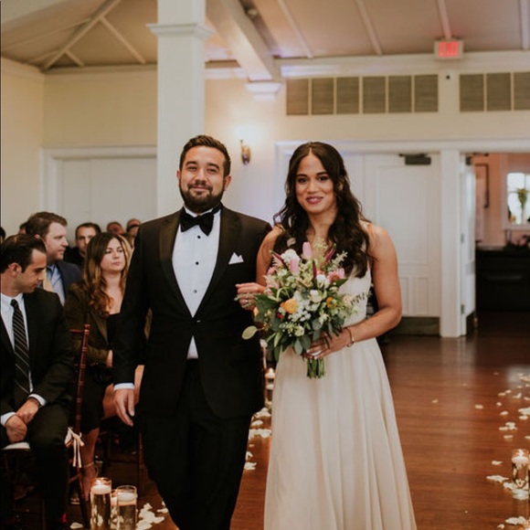 Jenny Yoo (Ryan) Champagne colored gown, size 8 (but fits like a size 6) - Picture 2 of 4